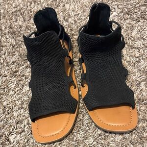 Black Mesh Sandals—LUCKY BRAND